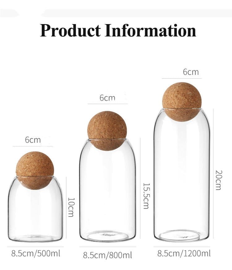 coffee bean glass jar