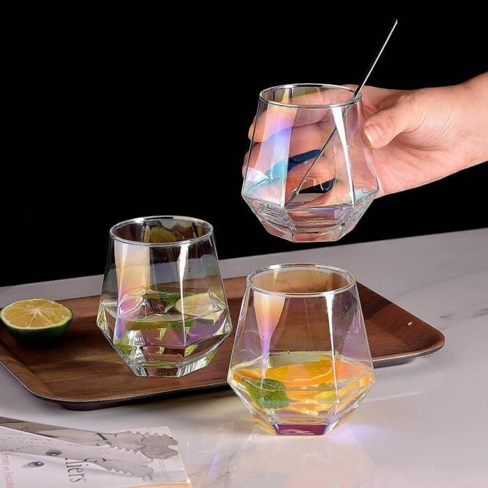 Juego de Copas de Vino Hexagonales | Elegantes Copas de 11 Oz para Whisky y Cócteles - Pedidos al por mayor disponibles - Imagen 4