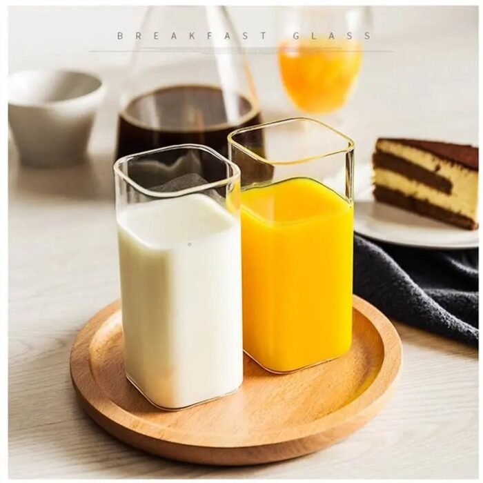 Vasos de Vidrio Cuadrados | Vasos de Bebida de Lujo Soplados a Mano para Mayoristas