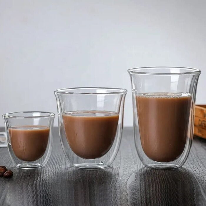 Vasos de vidrio de doble pared | Elegantes tazas grandes en caja de regalo premium para pedidos al por mayor - Imagen 5