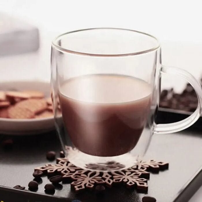 glass mug with handle